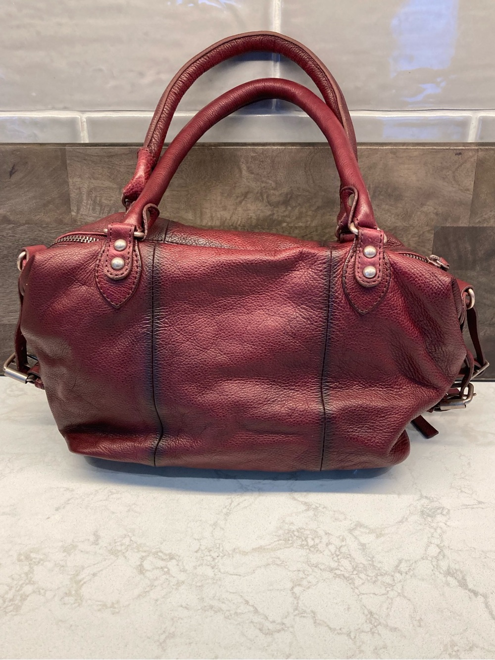 FREE PEOPLE We the Free Baby Emerson Leather Tote Bag in Red Rock - Picture 4 of 10